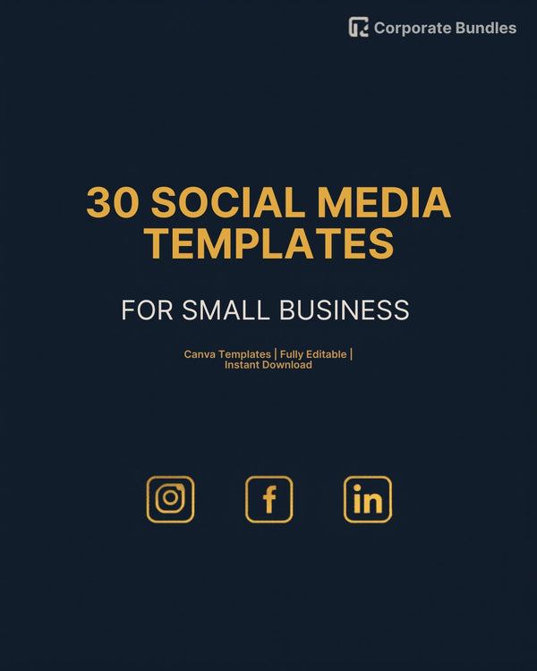 30 Social Media Templates for Small Business — Canva Editable Pack