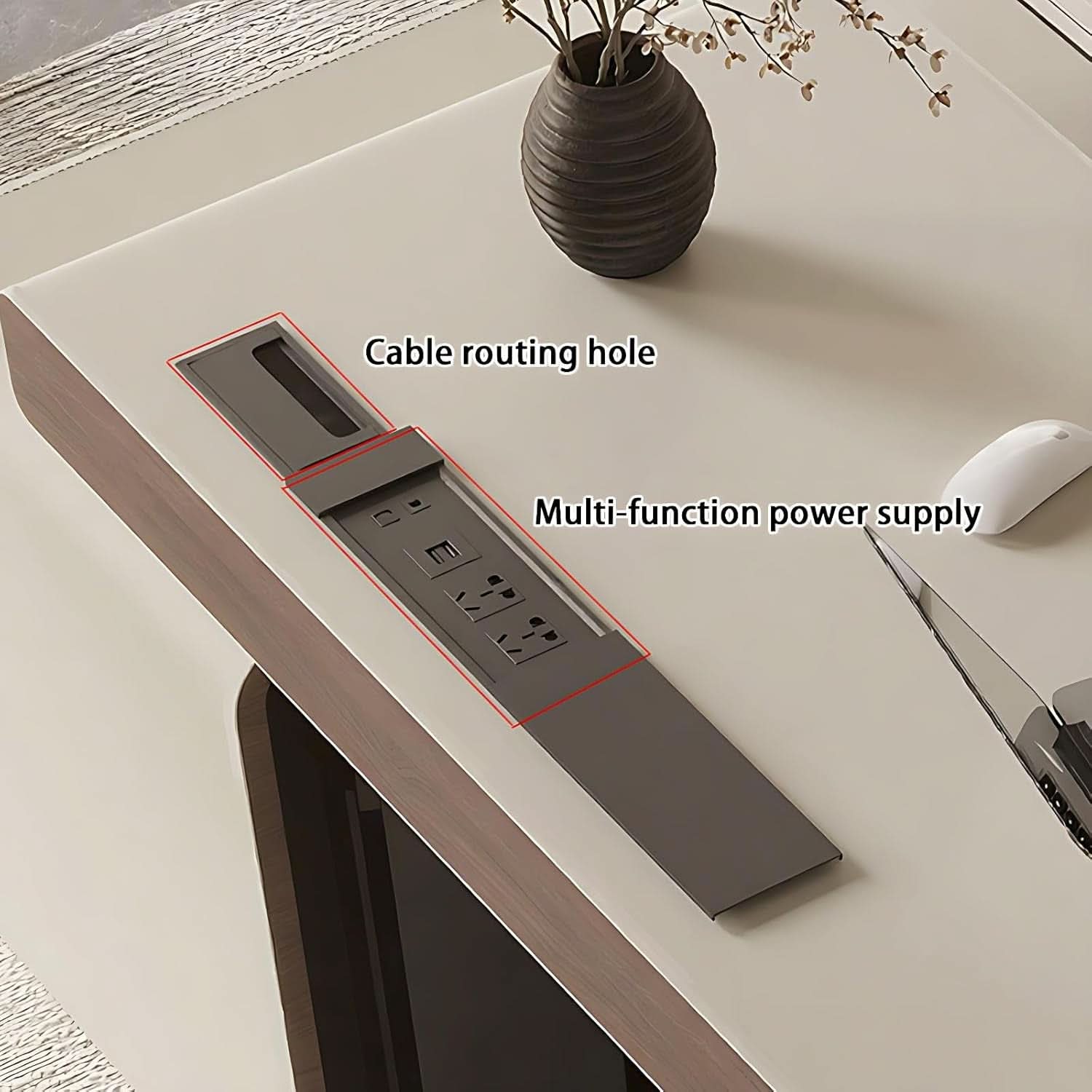 Premium L Shaped Executive Desk 72In Multifunctional