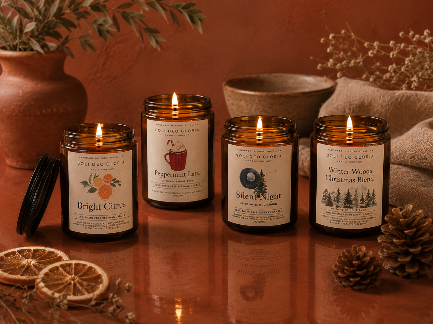 Cozy Season Favorites Beeswax Candle Bundle | 4 Pack