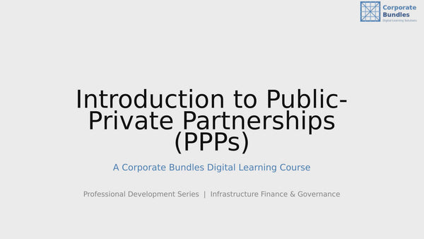 Public-Private Partnerships (PPP): Professional Training Course